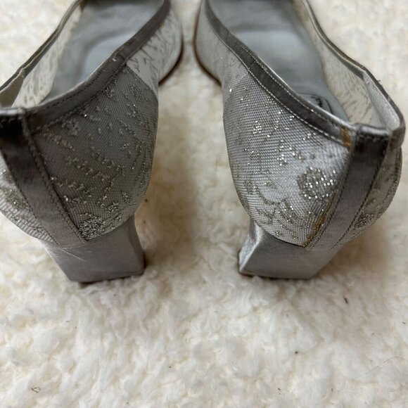 Touch‎ of Nina High Heels Womens 7.5 Silver Transparent Sparkles Synthetic - Picture 6 of 9